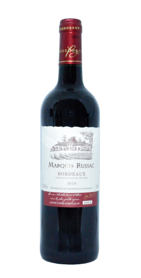 «Marquis Russac» Rouge, Bordeaux AOP, 2016 красное сухое 750 мл  Франция